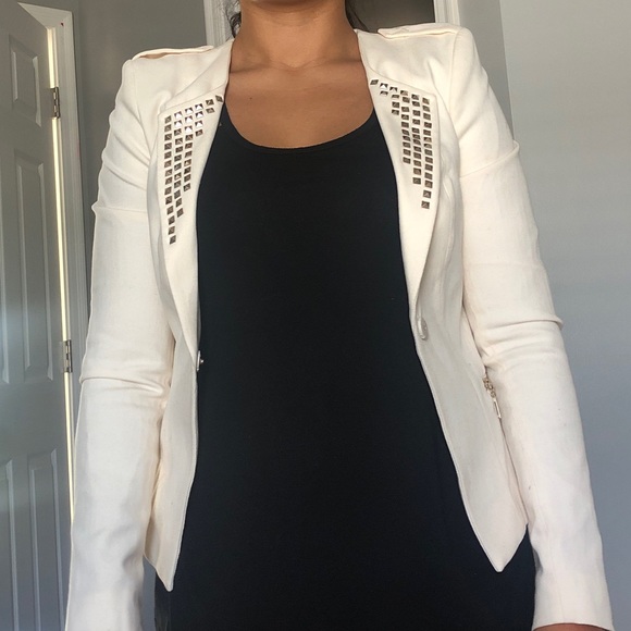White Studded Blazer - Picture 2 of 3